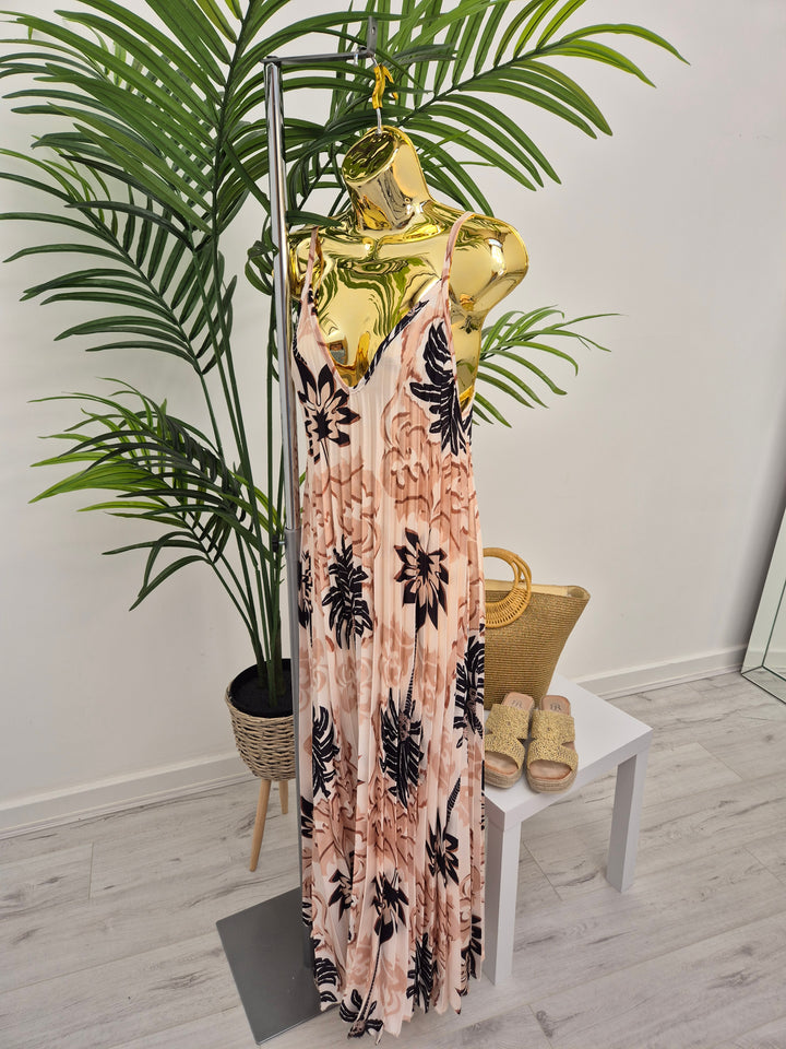 Sheena Maxi Floral Strappy Dress - (choose your Colour)