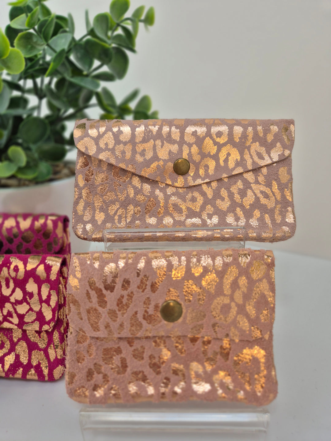 Leather Metallic Purse - (choose your Colour & Size)