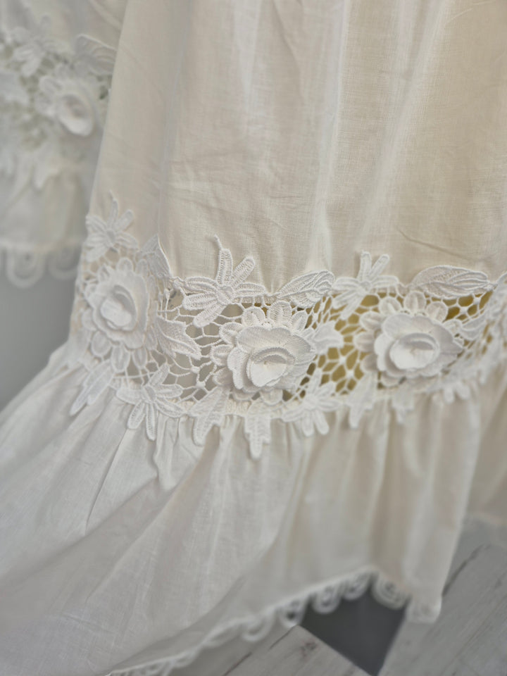 Santorini Bardot Top - White