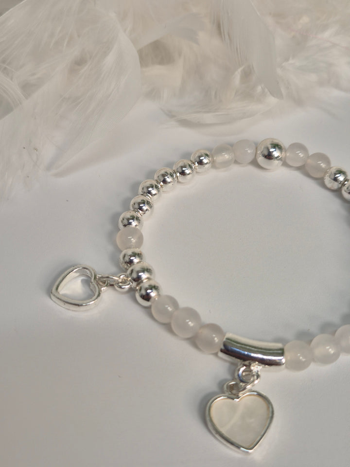 Stacking Bracelets - Hearts (Silver Tone)