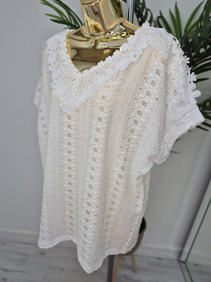 Florence Lace Top - (choose your Colour) (Oversized)