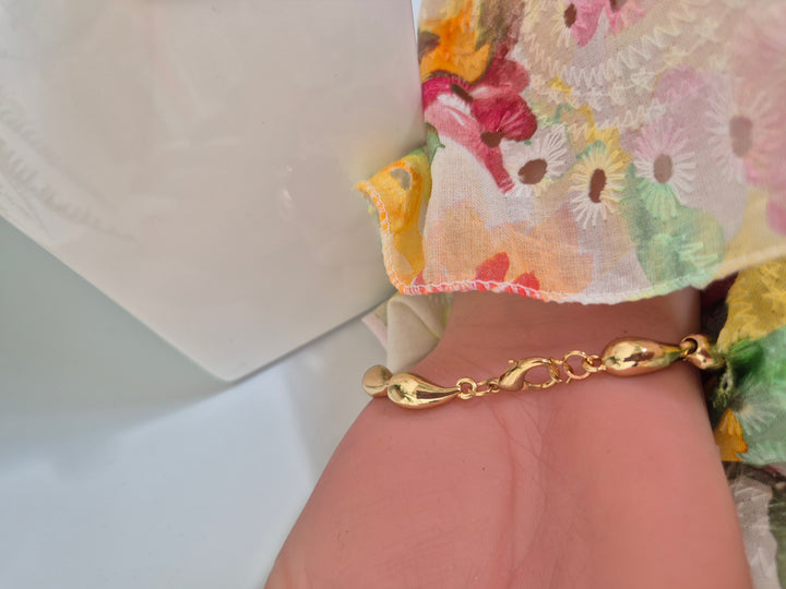 Teardrop Bracelet - Gold Tone