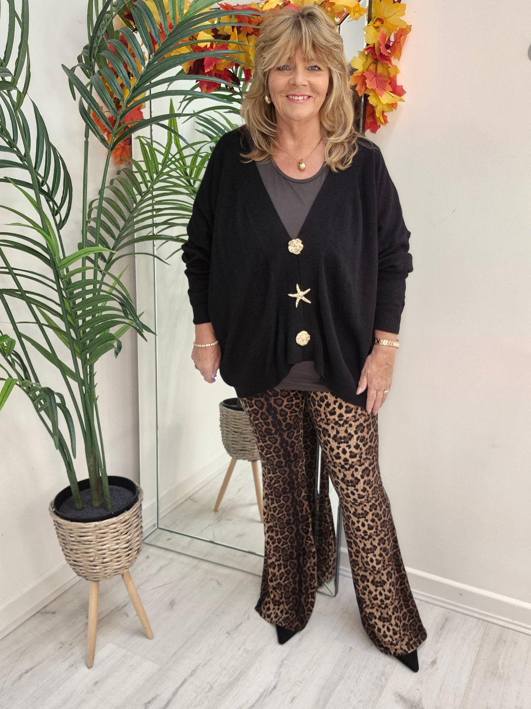 Sally Super Soft Cardigan - Black (Oversized, fits from Size 14 to Size 20)