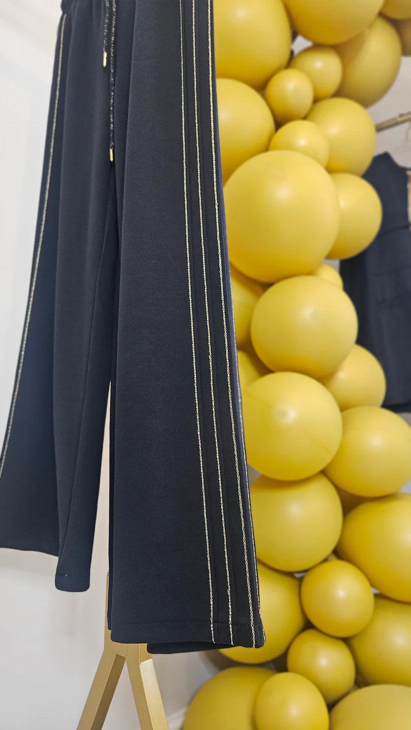 Sassy Metallic Wide Leg Pants - (choose your Colour) - One Size