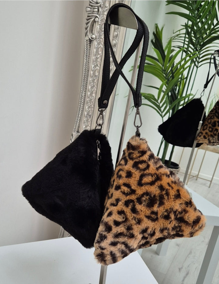 Oslo Fluffy Faux Fur Wristlet - (choose your Colour)