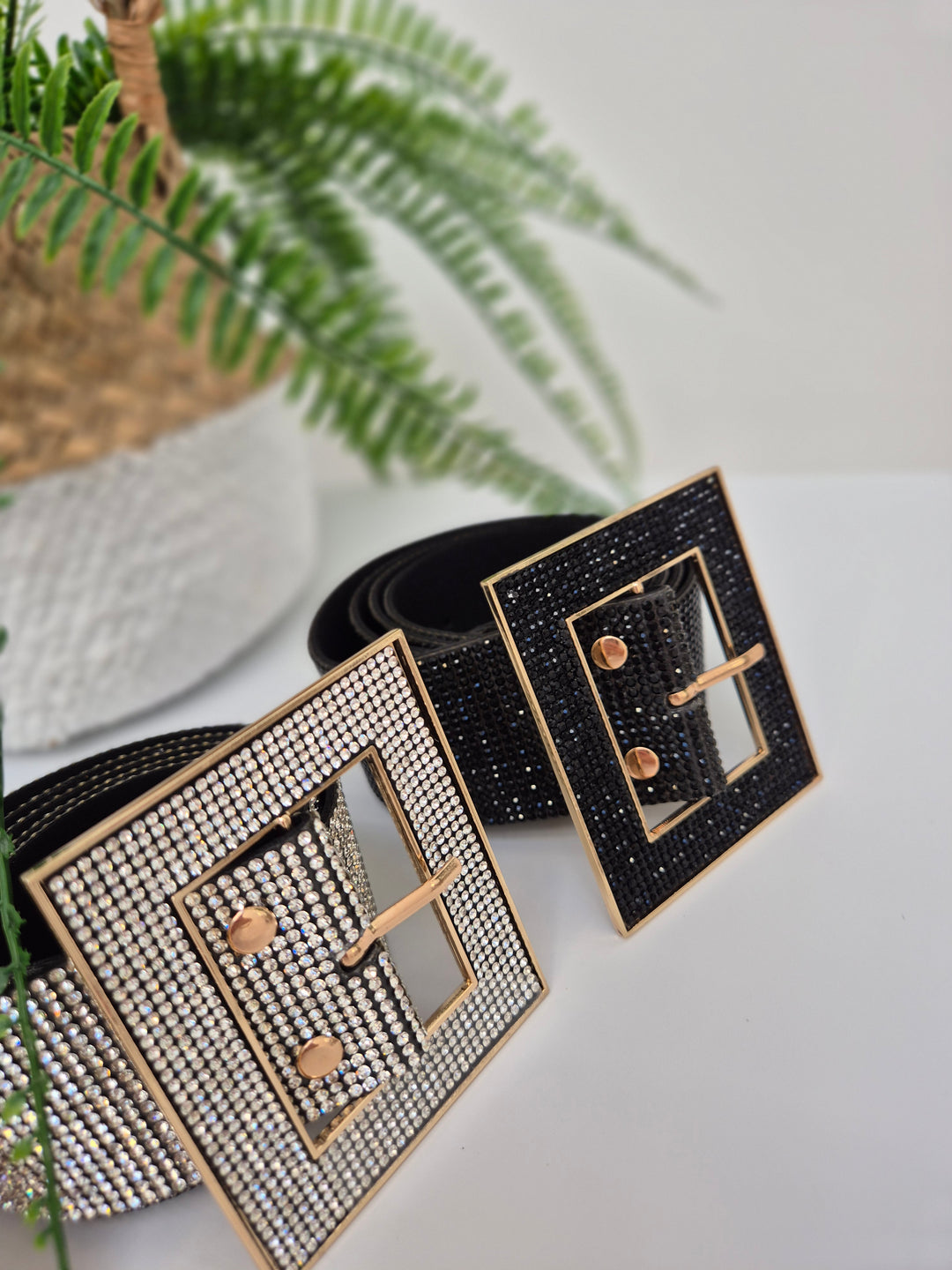 Sparkly Crystal Belt with Large Buckle (choose your Colour & Size)