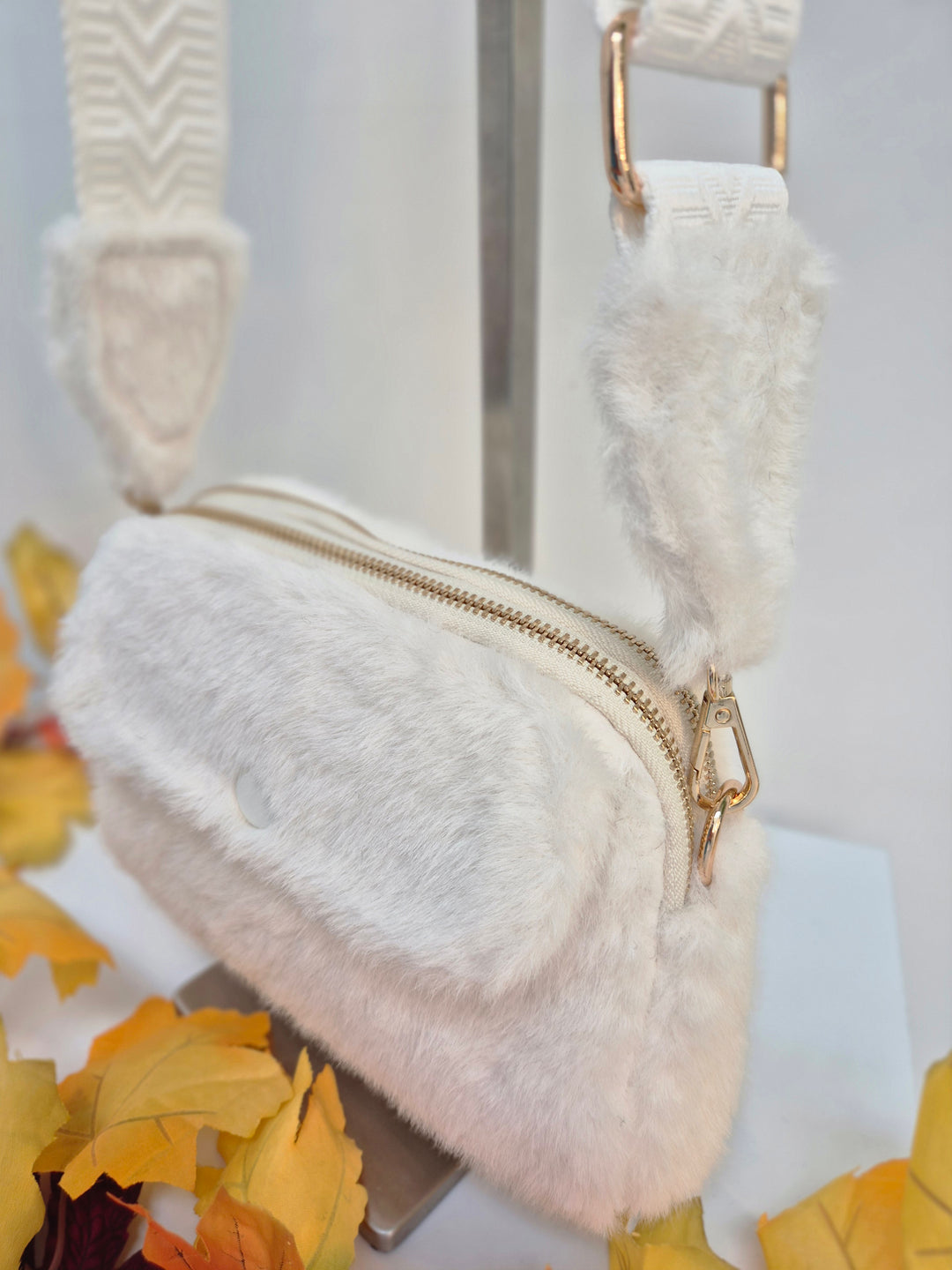 Oslo Faux Fur Bag - Winter White