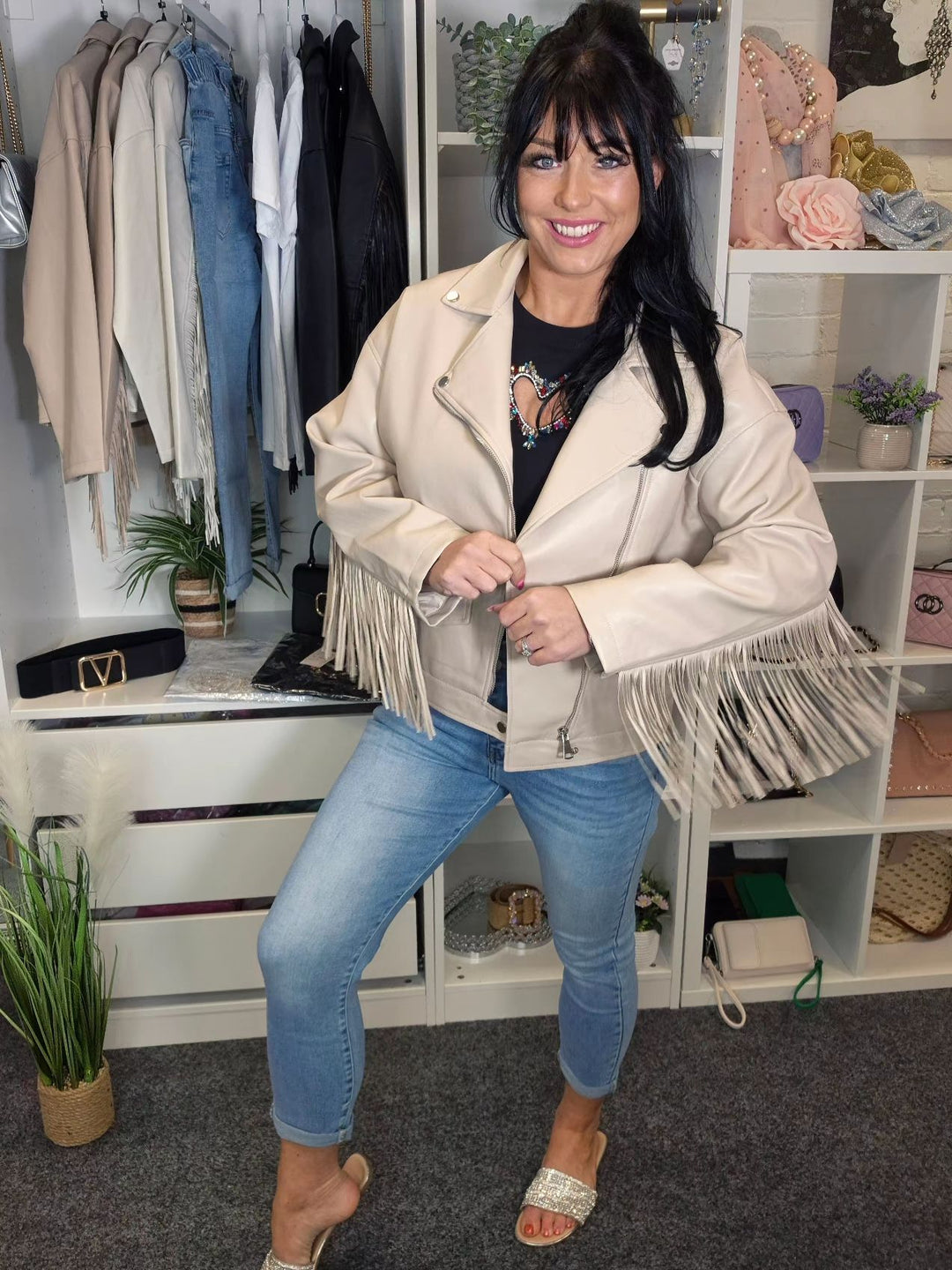 Francesca Fringed Jacket - (choose your Colour & Size)