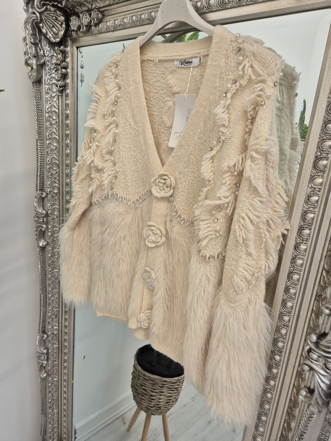 Christabelle Crystal & Pearl Cardigan - (choose your Colour & Size)