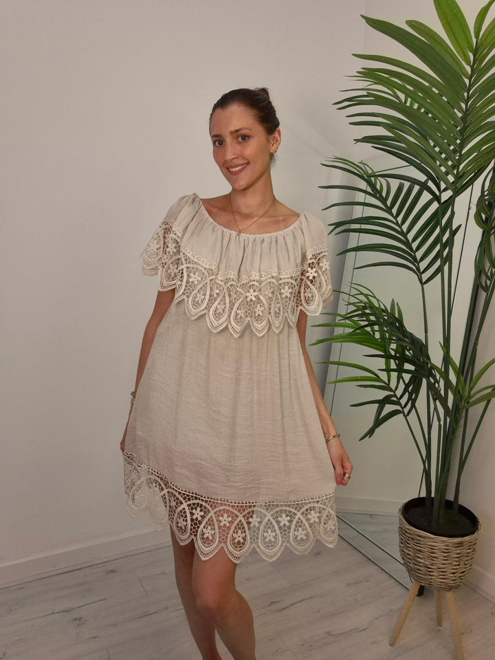 Florence Bardot Beach Dress (choose your Colour)