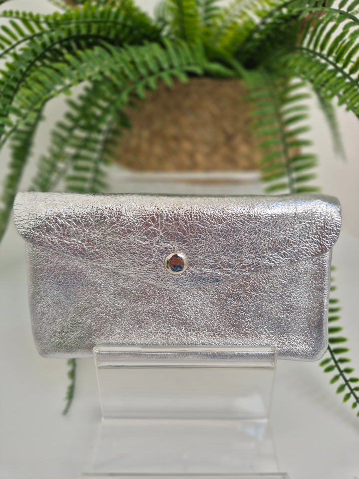 Leather Metallic Purse - (choose your Colour & Size)