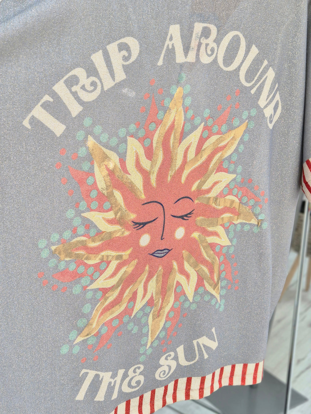 Carla Shimmer Top -  Trip around the Sun (Oversized)