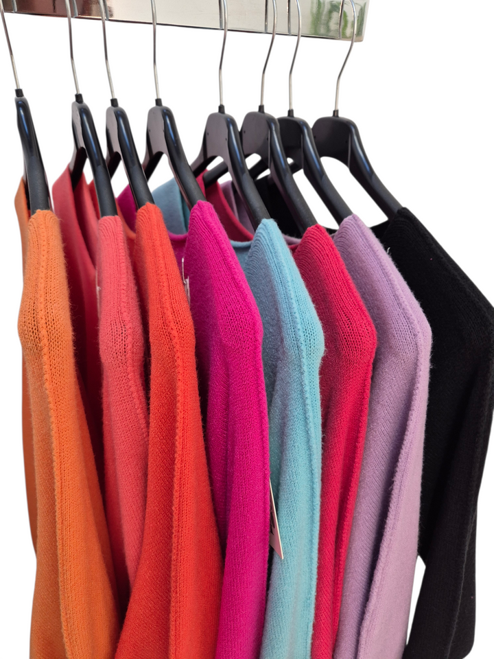 Super Soft Knit Jumper - Tangerine (One Size/Curvy fits from Size 14 up to Size 18/20)