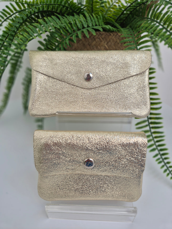 Leather Metallic Purse - (choose your Colour & Size)