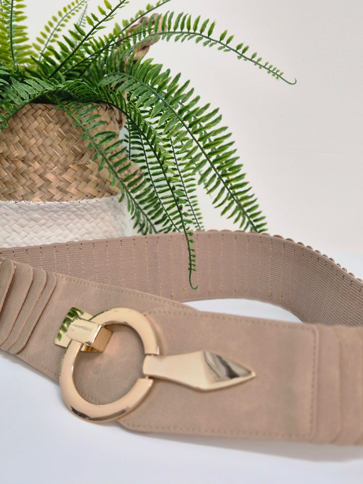 Stretchy Belt with Large Buckle - (choose your Colour) (One Size up to Size 18)