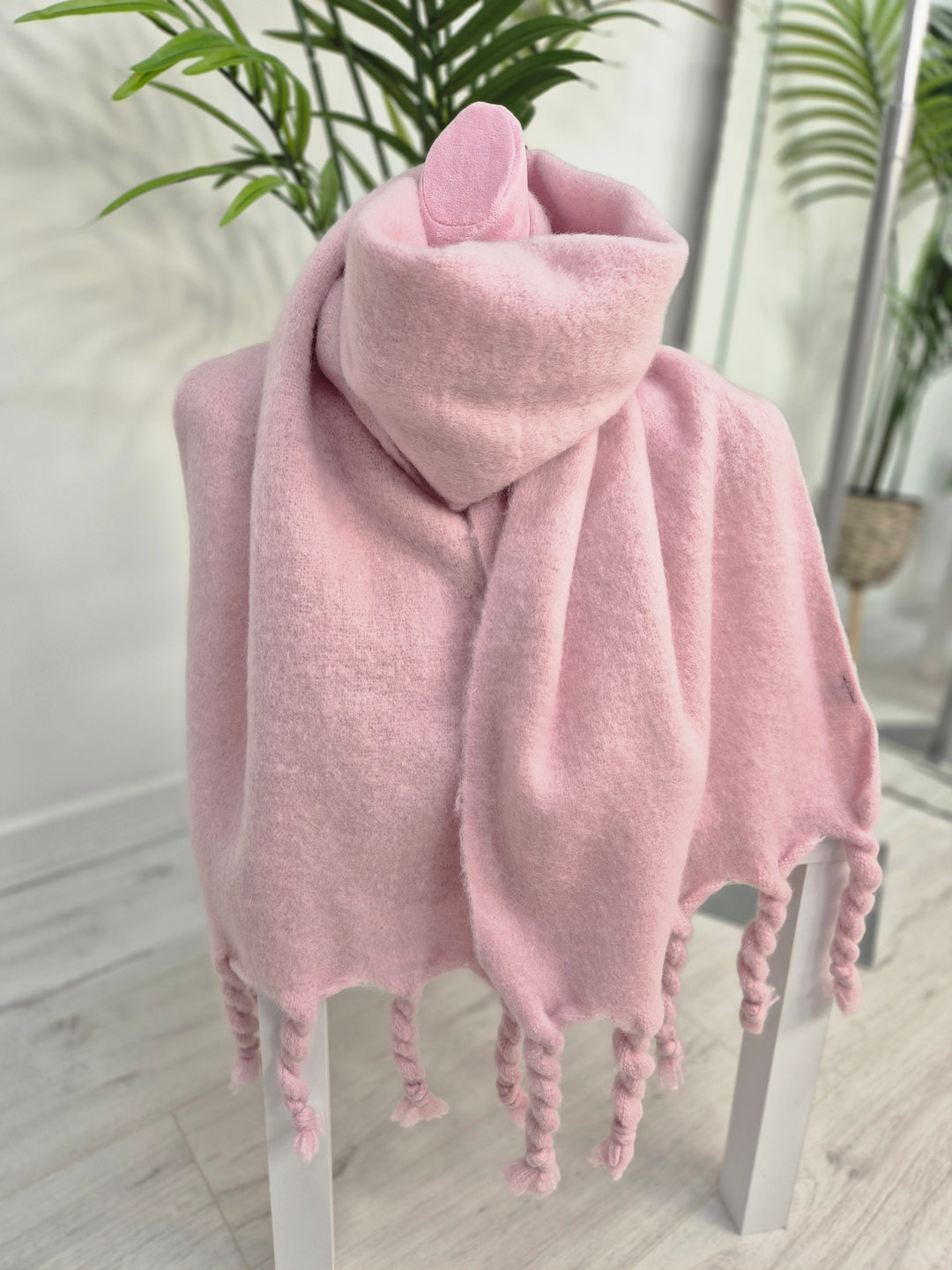 Pretty in Pink Scarf with Fringing