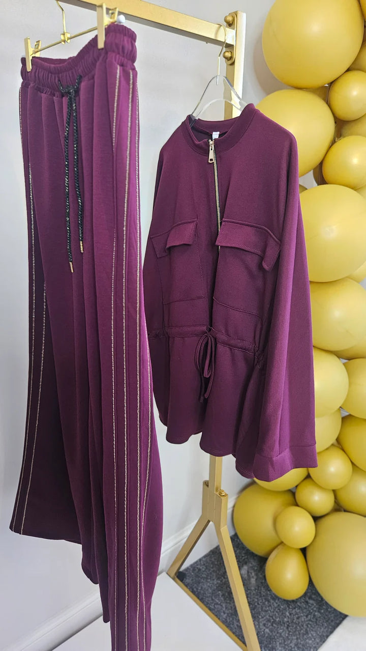 Sassy Metallic Wide Leg Pants - (choose your Colour) - One Size