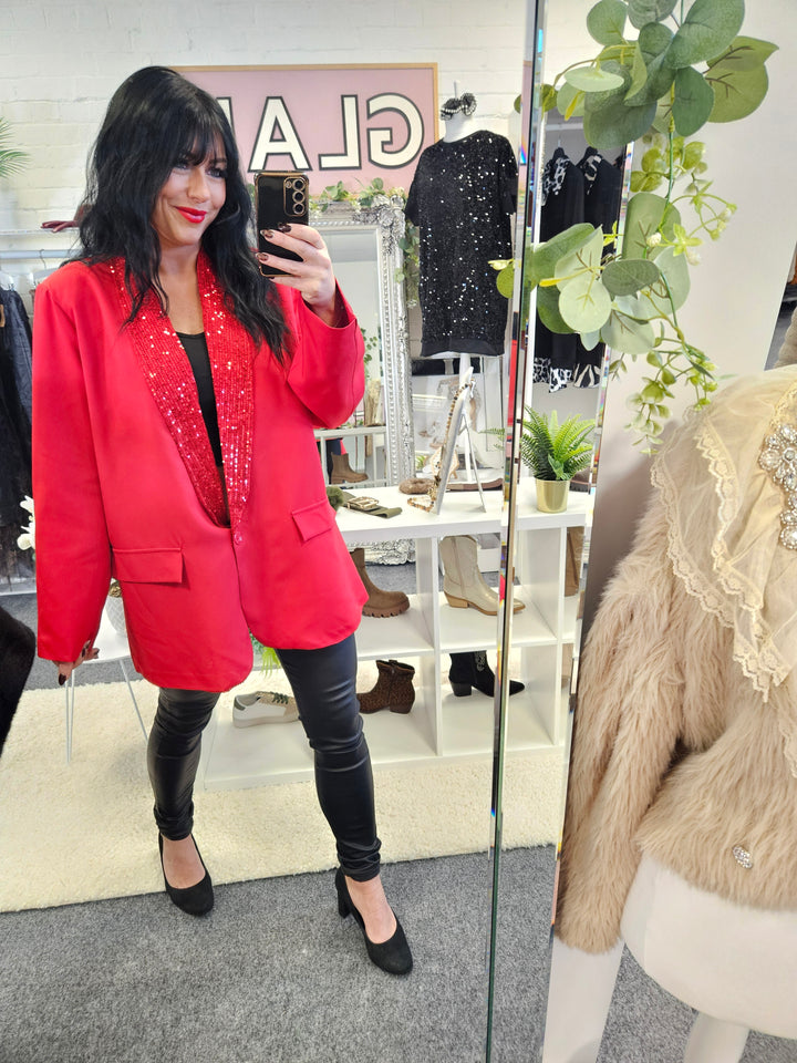Ritz Sequin Blazer (Curvy) - (choose your Colour)