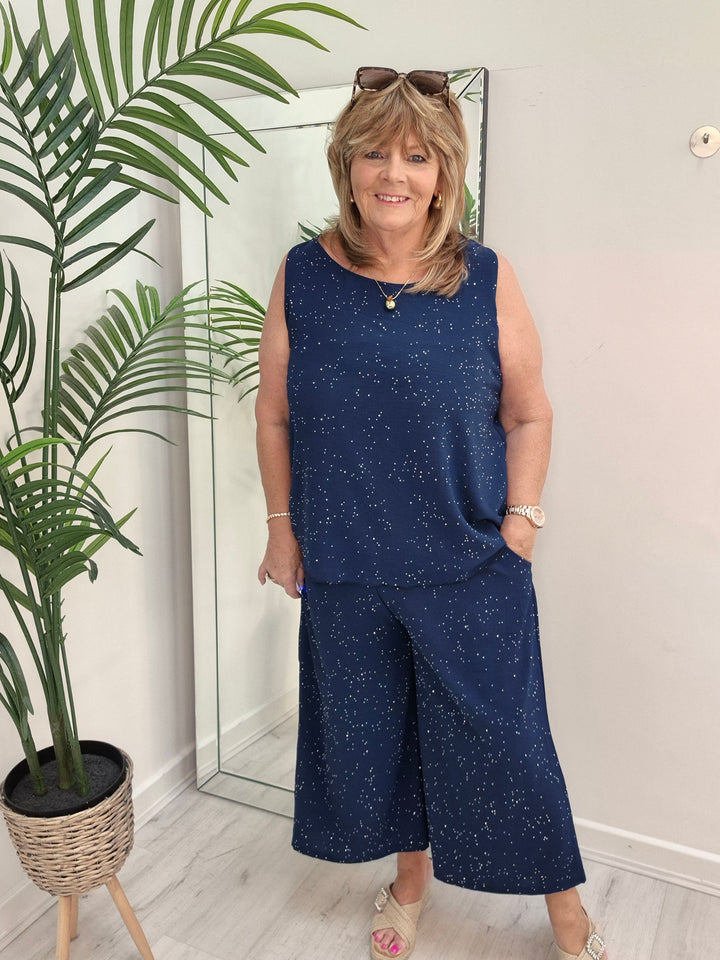 Serena Sparkle 2 Piece Co-ord Set - (choose your Colour)  (One Size/Curvy)