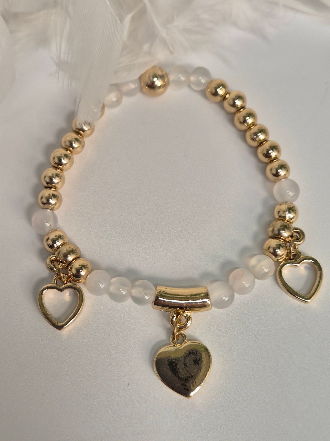 Stacking Bracelets - Hearts (Gold Tone)