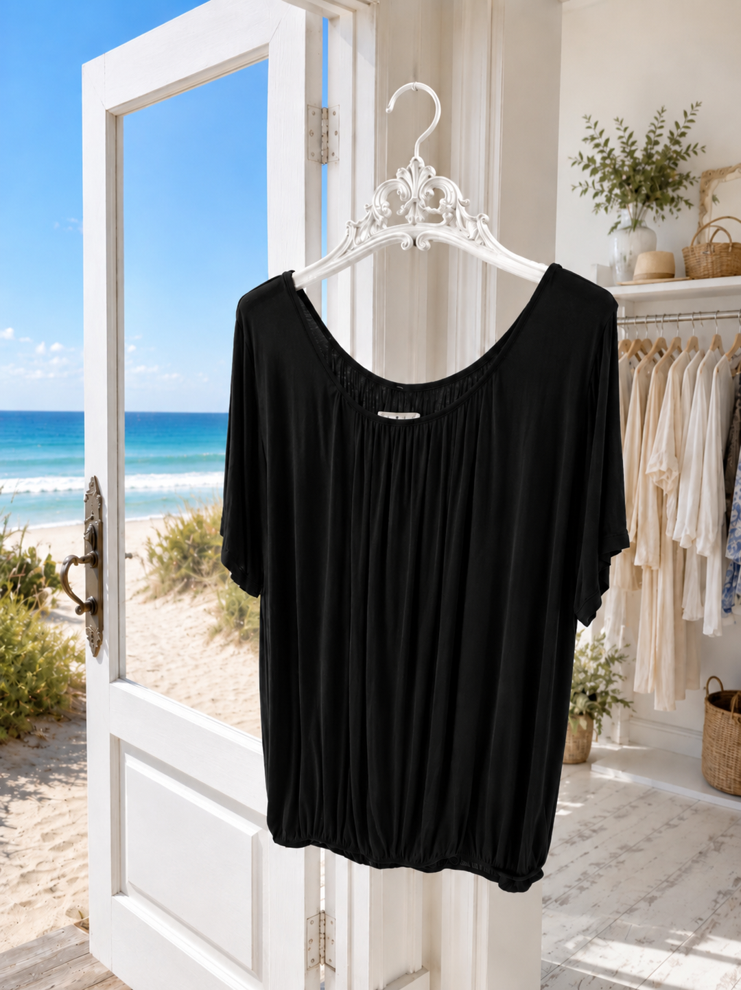 Bethany Bubble Hem Top - (Oversized/Curvy - fits from Size 14/16 up to Size 18/20) - (choose your Colour)