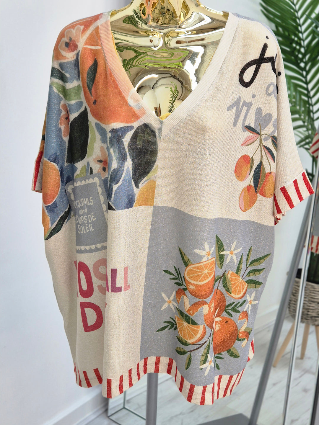 Carla Shimmer Top -  Trip around the Sun (Oversized)