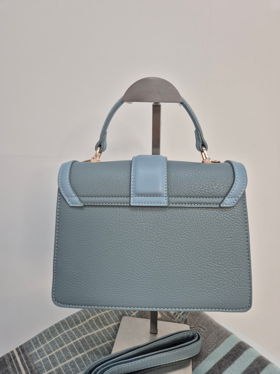 Sally Faux Leather Crossbody Bag - Duck Egg