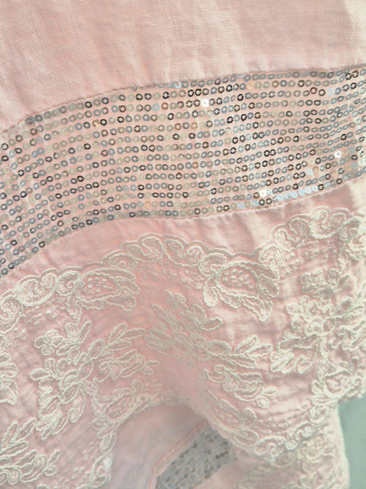 Linen Sequin Co-ord Set (2 Piece) - (One Size, fits from Size 12 to Size 16/18) - (Choose your Colour)