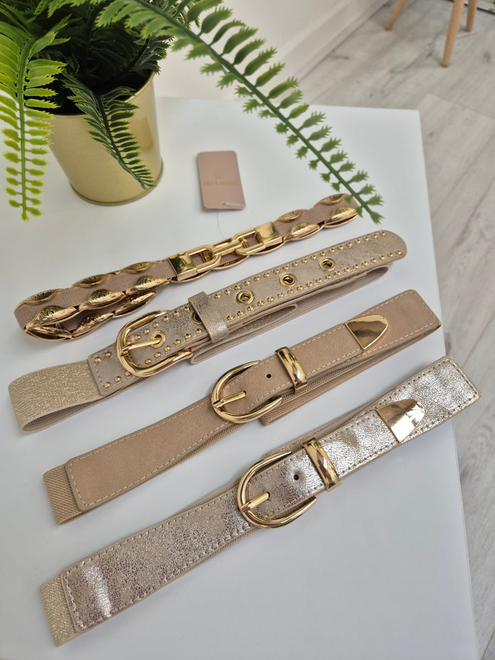 Stretchy Belt (Gold Tone) - (choose your Colour/Style)