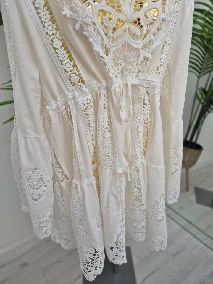 Ibiza Beach Dress - White (One Size/Curvy)