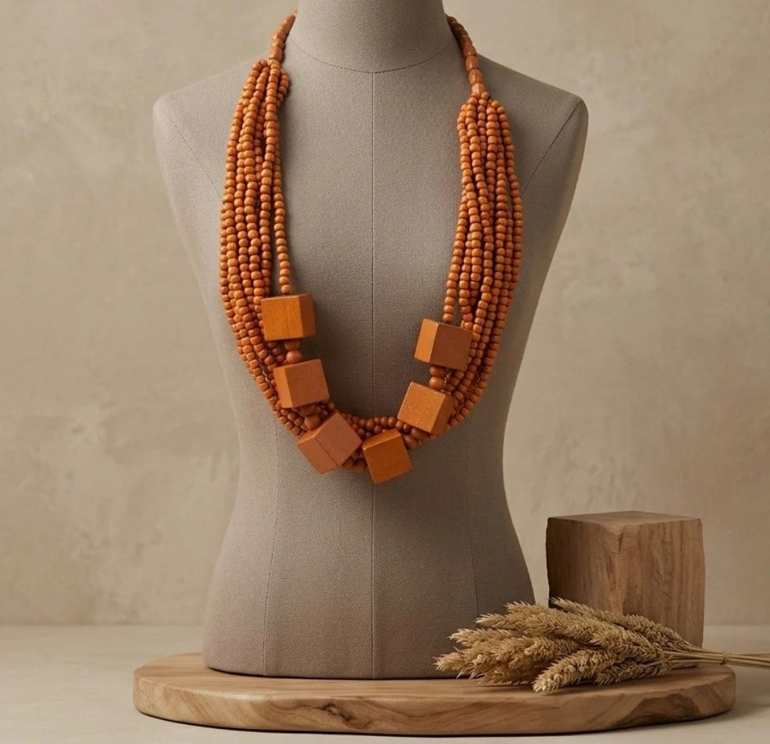 Statement Necklace - Rust