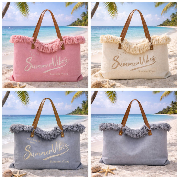 Summer Vibes Beach Bag - (choose your Colour)