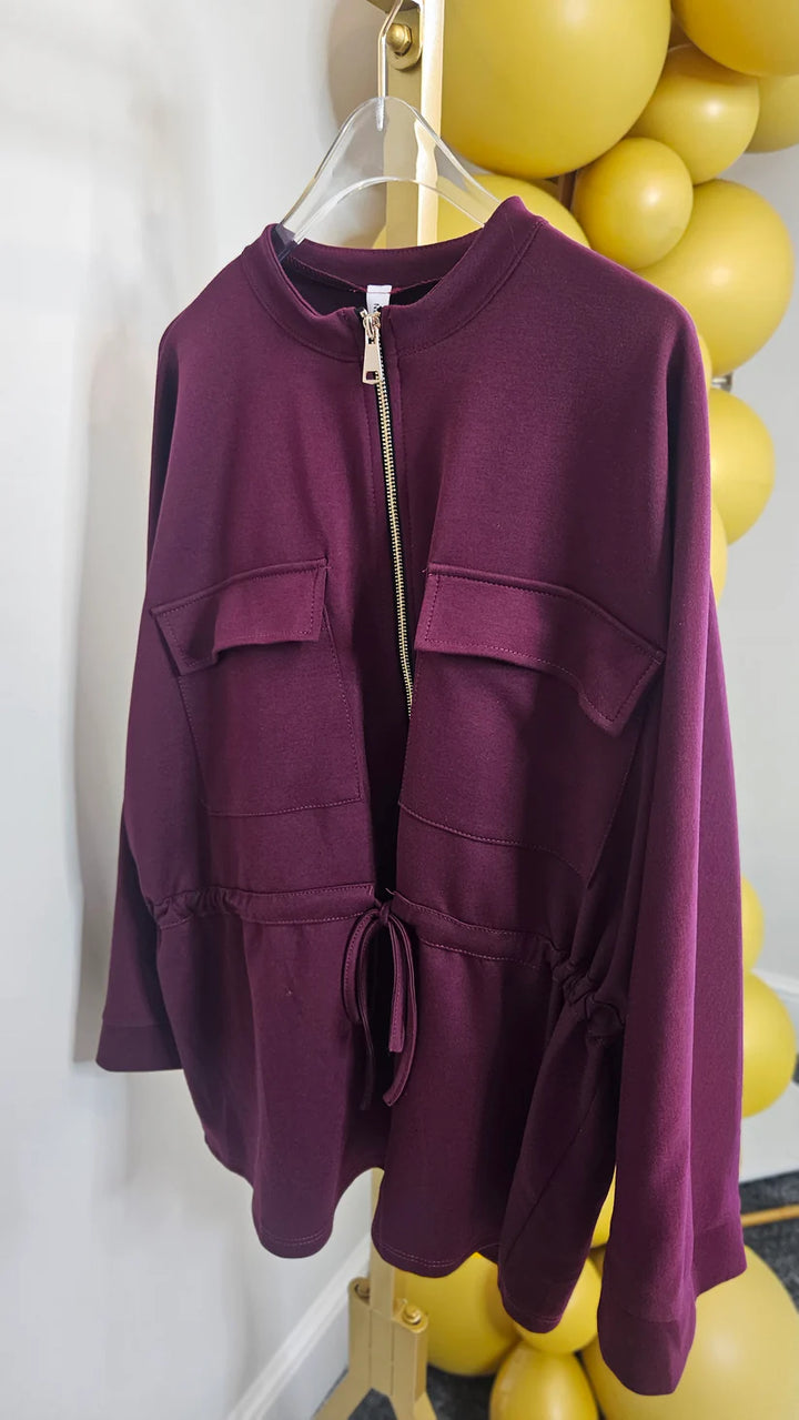 Sassy Drawstring Jacket - (choose your Colour) - One Size fits up to Size 18