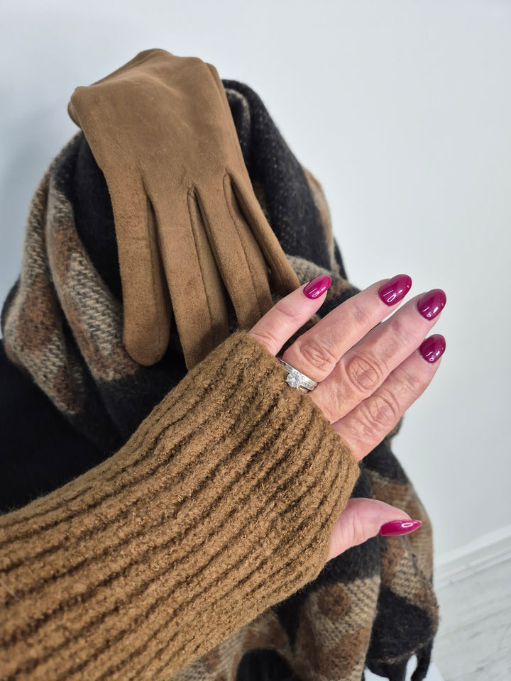 4 in 1 Gloves - Camel