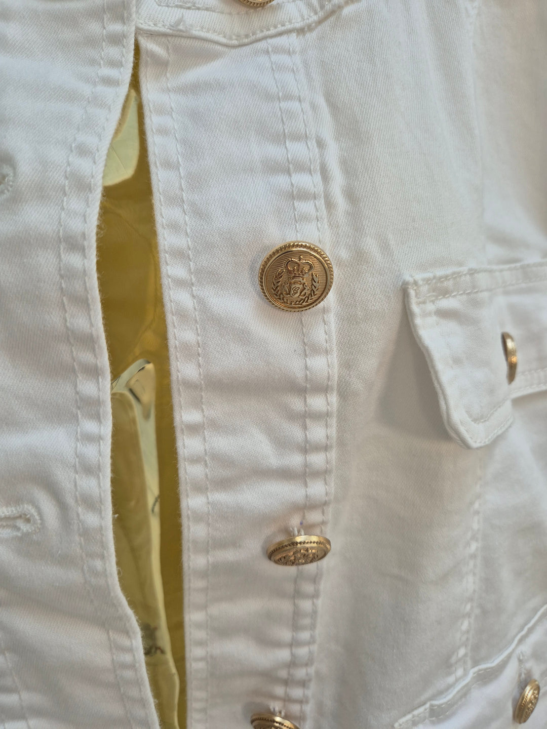 Denim Jacket with Baroque Buttons (Size 18) - (choose your Colour)