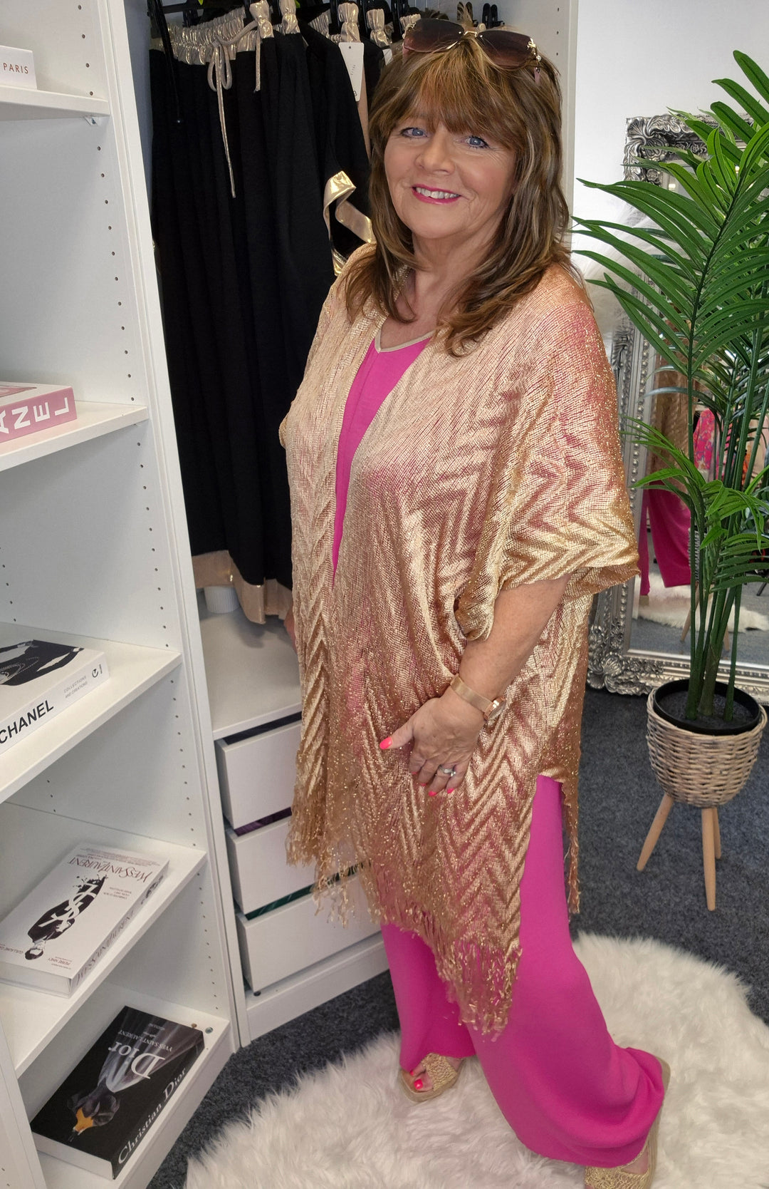 Ibiza Metallic Kimono - Gold