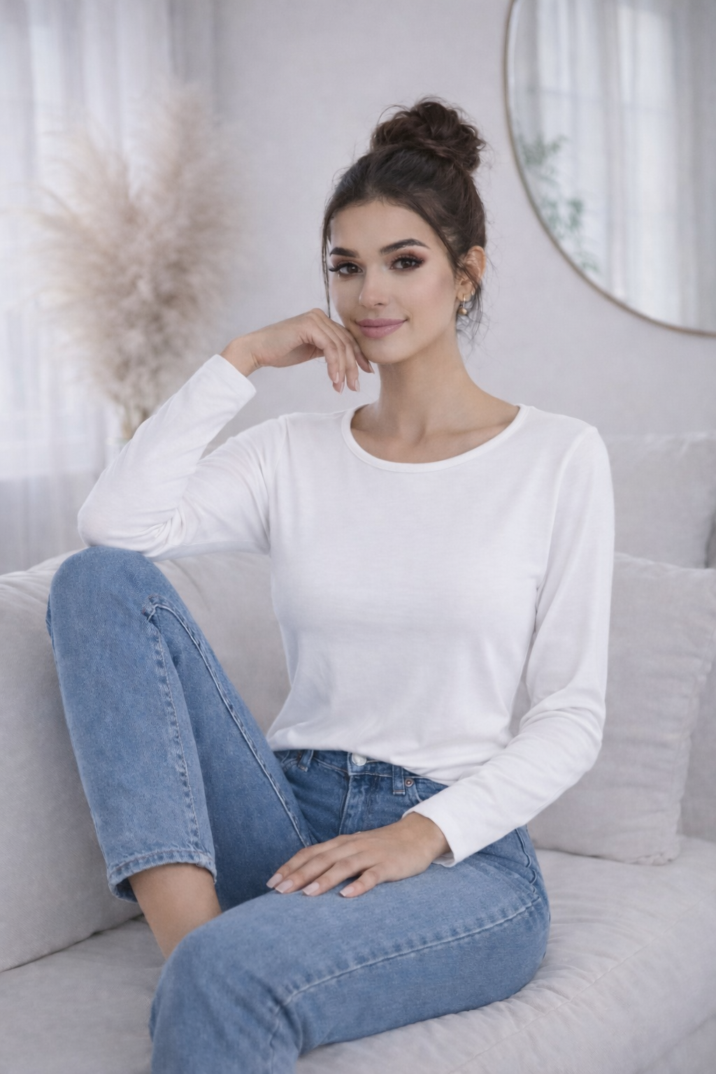 Super Soft Long Sleeve Top -  (choose your Colour) - (One Size - fits from Size 10 to Size 16)