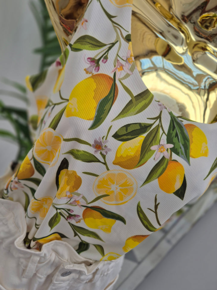 Santorini Lemons Double Layered Vest Top - (choose your Colour)