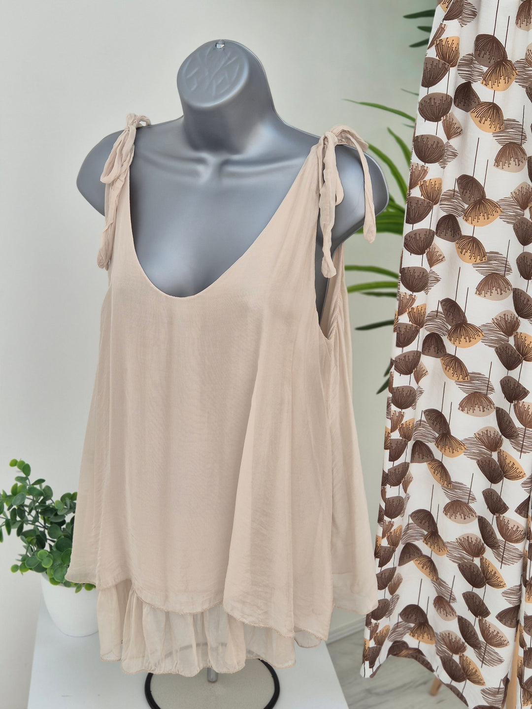 Portofino Silk Overlay Top - (choose your Colour) (One Size)
