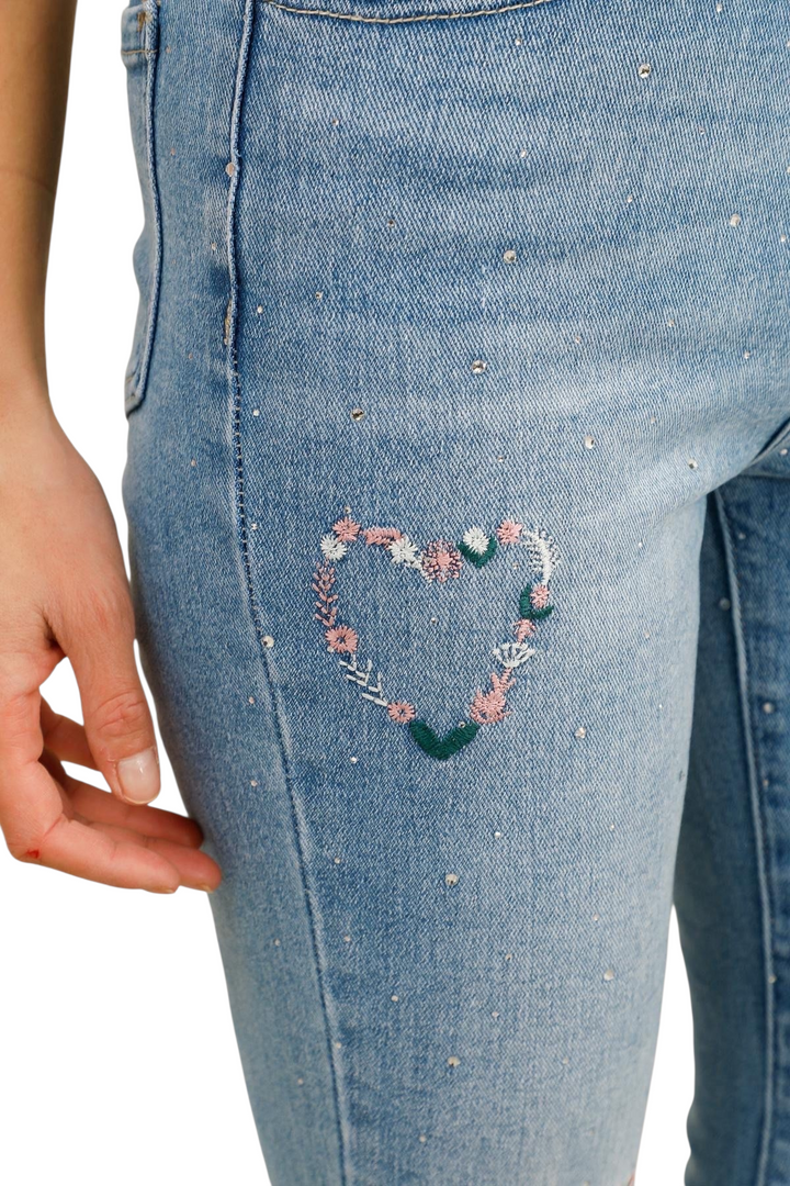 Hearts & Sparkles Flared Jeans - Stonewashed (choose your Size)