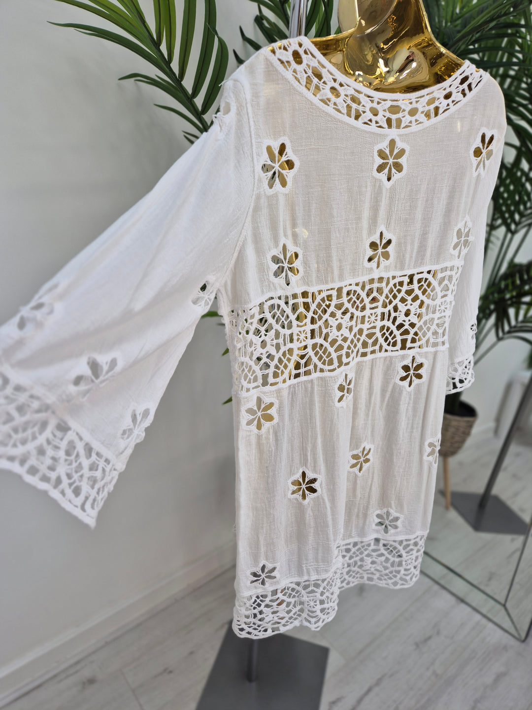 Boho Crochet Beach Dress/Top - White