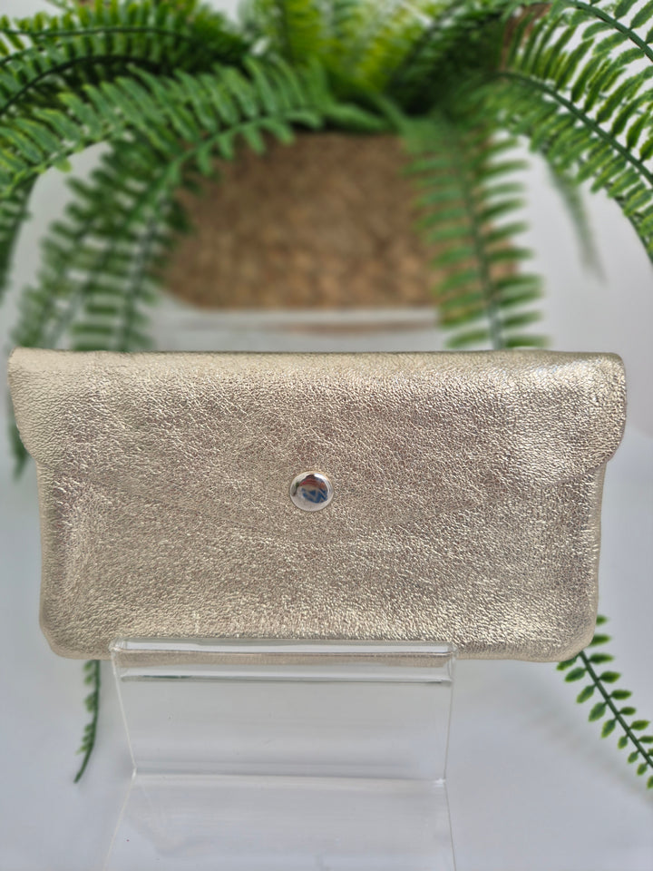 Leather Metallic Purse - (choose your Colour & Size)