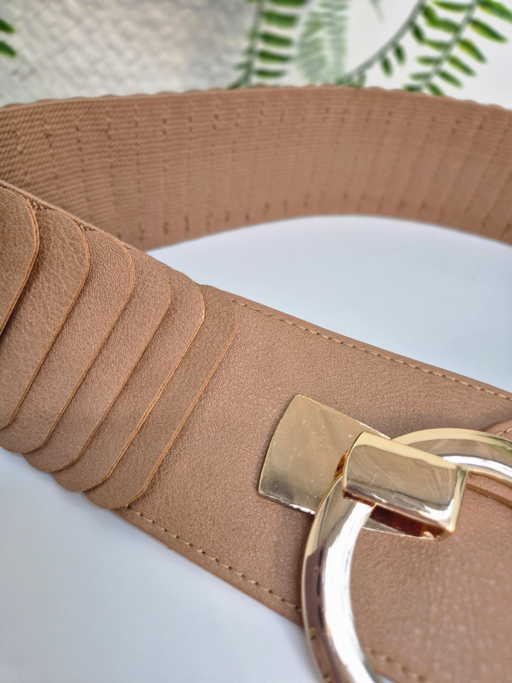 Stretchy Belt with Large Buckle - (choose your Colour) (One Size up to Size 18)