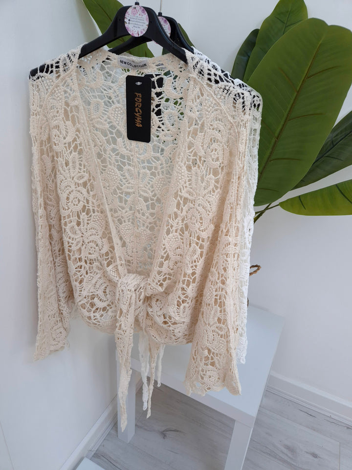 Tuscan Crochet Shrug/Cardigan - (choose your Colour) - (Curvy)