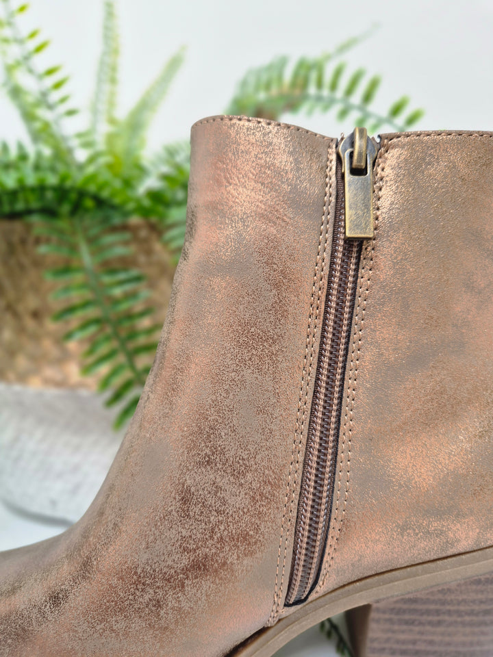Denver Ankle Boots - (choose your Size) - Bronze Shimmer