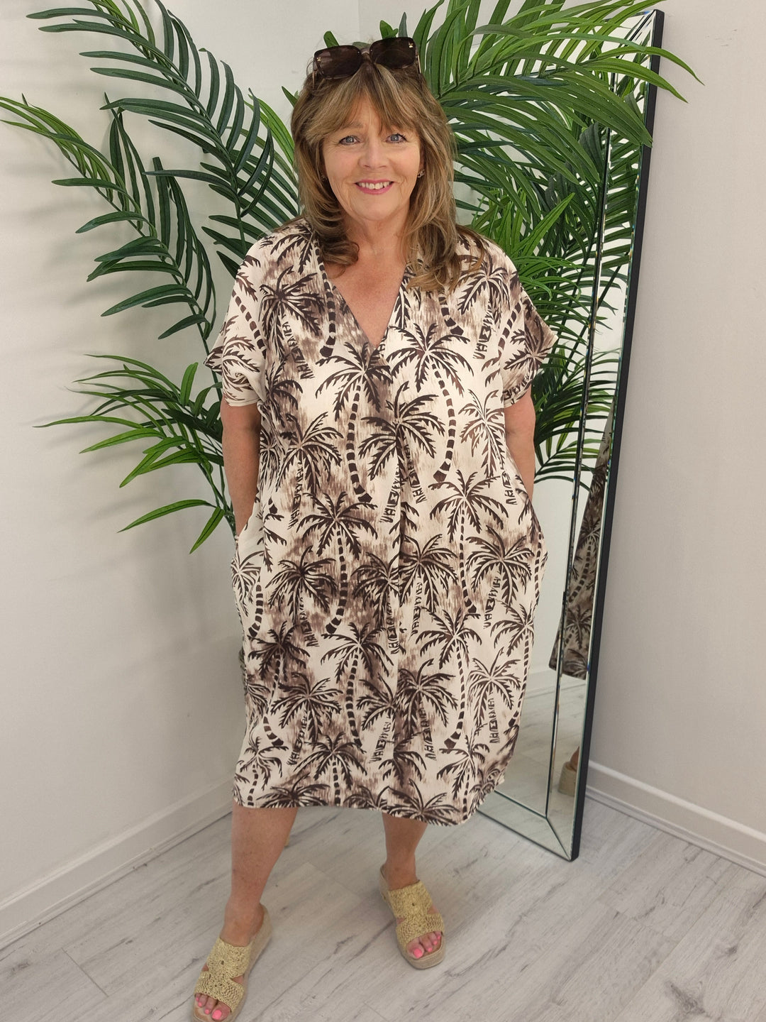 Palm Midi Dress - (choose your Colour) - (Oversized)
