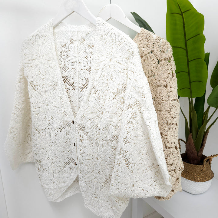 Cassandra Crochet Cardigan - (choose your Colour)