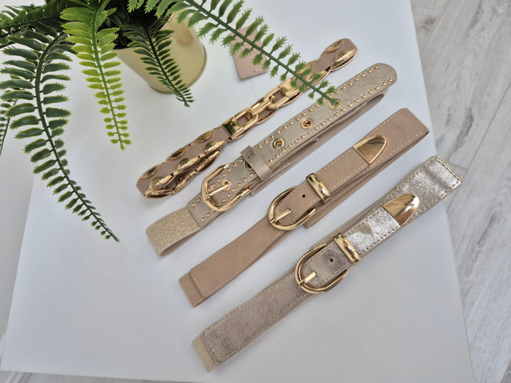 Stretchy Belt (Gold Tone) - (choose your Colour/Style)