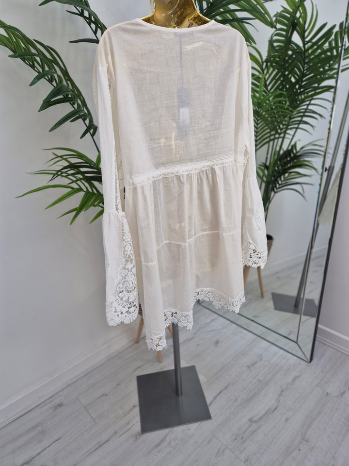 Ibiza Beach Dress - White (One Size/Curvy)