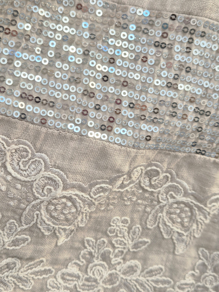 Linen Sequin Co-ord Set (2 Piece) - (One Size, fits from Size 12 to Size 16/18) - (Choose your Colour)